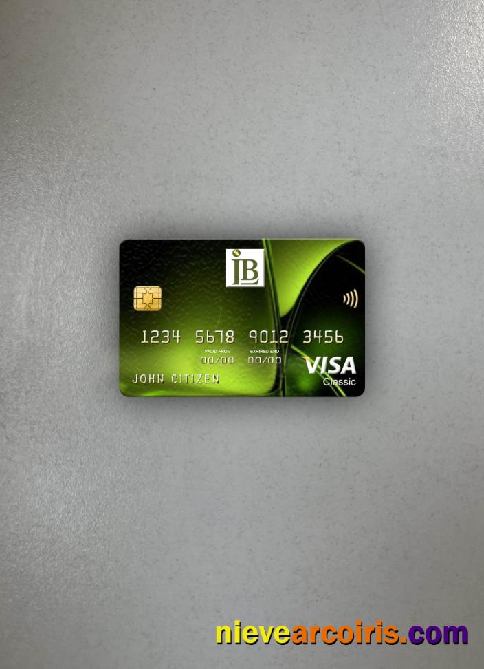 Liberia IB International Bank visa classic card photolook